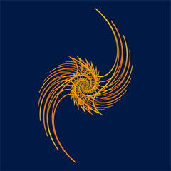 Colorful and beautiful illustration of eagle ornament design