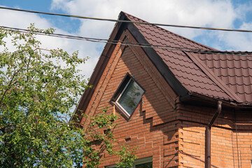 Obraz premium Brown roof visit center in the national park.