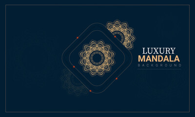 Luxury Mandala background with golden color. 