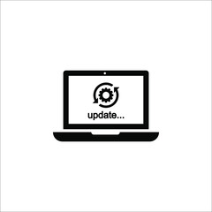 Update system icon. Concept of upgrade application progress icon for graphic and web design. Upgrade Update system icon