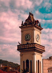 Pra&ccedil;a da Rep&uacute;blica at the central end of Avenida da Brazil in Juiz de Fora, in front of the beautiful old train station Doutor Jo&atilde;o Penido.