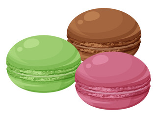 大人っぽいマカロンのイラスト