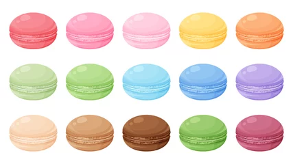 Cercles muraux Macarons マカロンのイラスト素材セット