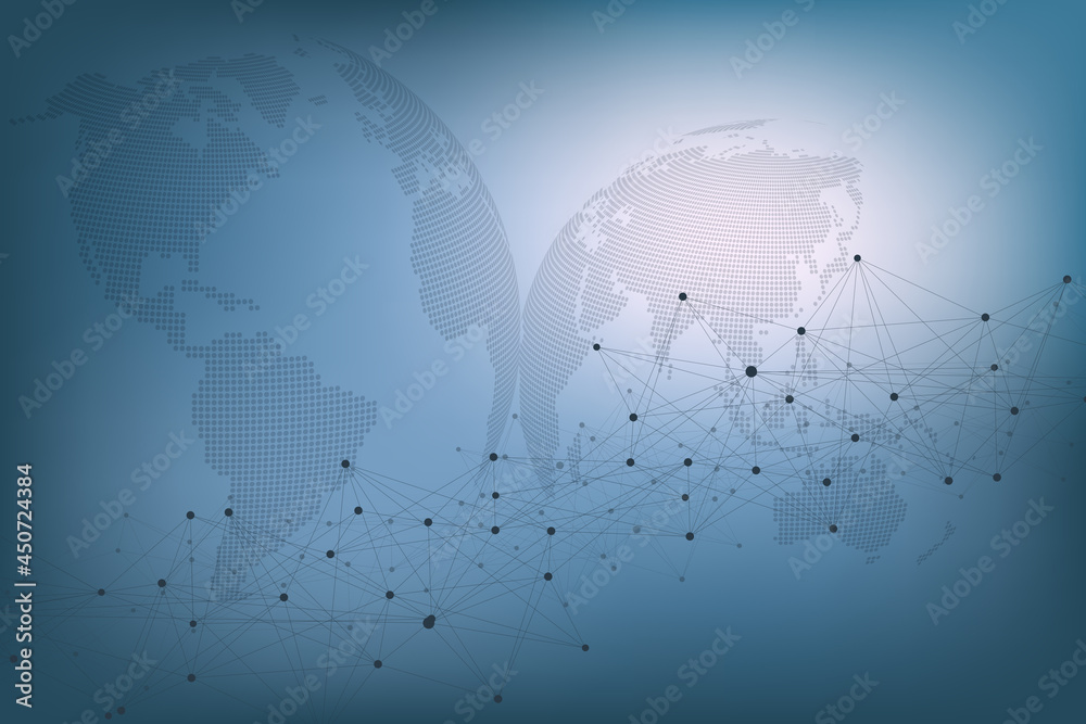 Aufkleber Futuristic Artificial Intelligence and Machine Learning Concept. Human Big Data Visualization. Wave Flow Communication, Scientific illustration.