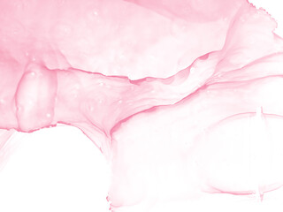 Obraz na płótnie Canvas Alcohol pink and whate ink background. Flow