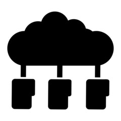  Vector Cloud Computing Glyph Icon Design