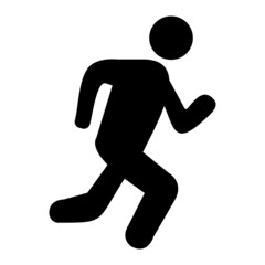 Vector Runner Glyph Icon Design