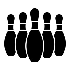 Vector Bowling Glyph Icon Design