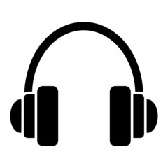 Vector Headphone Glyph Icon Design