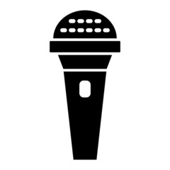 Vector Mic Glyph Icon Design