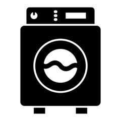 Vector Washing Machine Glyph Icon Design