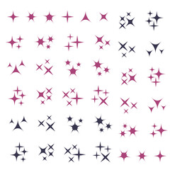 Sparkles icons vector set. Sparkles vector sign