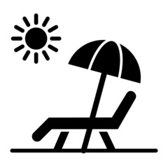 Vector Summer Glyph Icon Design