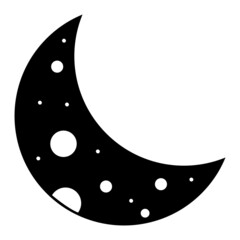  Vector Half Moon Glyph Icon Design