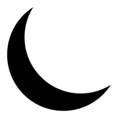 Vector Crescent Moon Glyph Icon Design