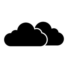 Vector Cloud Glyph Icon Design