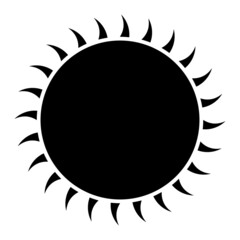Vector Sun Glyph Icon Design