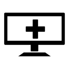 Vector Online Medical Help Glyph Icon Design