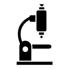 Vector Microscope Glyph Icon Design