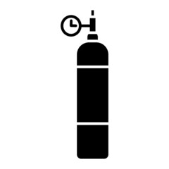 Vector Oxygen Cylinder Glyph Icon Design