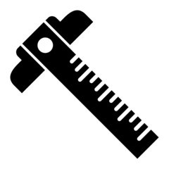 Vector Ruler Glyph Icon Design