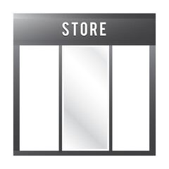 Shop front vector illustration. Shop front facade vector background