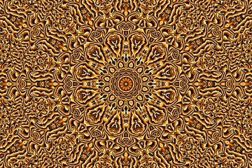 Abstract digital fractal pattern. Abstract vintage ornamental texture.