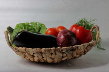fresh vegetables in a basket