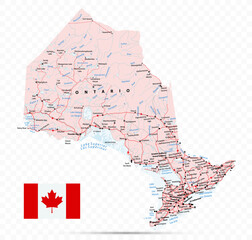 Ontario Map - obrazy, fototapety, plakaty