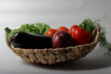 fresh vegetables in a basket