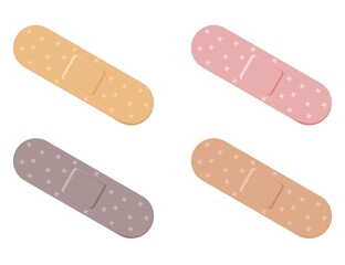 Vector illustration set of medical plaster to cover wounds, suitable for advertising health products