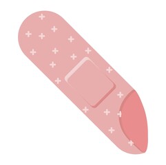 Vector illustration of folded medical plaster to cover a wound, perfect for advertising health products