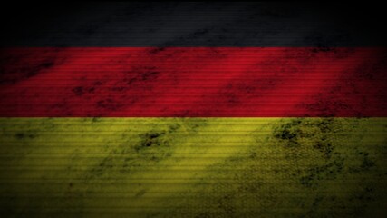 Germany Realistic Flag, Old Worn Fabric Texture Effect, 3D Illustration