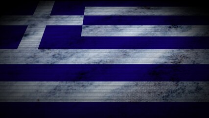 Fototapeta na wymiar Greece Realistic Flag, Old Worn Fabric Texture Effect, 3D Illustration