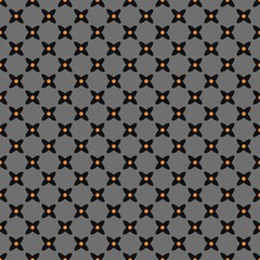 Seamless pattern in black, gray and orange.