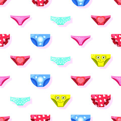 Seamless Pattern Abstract Elements Panty Underpants Wear Vector Design Style Background Illustration Texture For Prints Textiles, Clothing, Gift Wrap, Wallpaper, Pastel