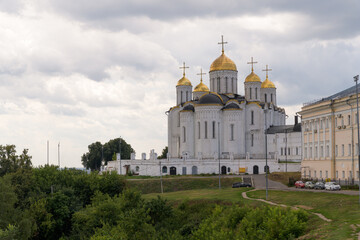 Fototapeta na wymiar Dormition Cathedral or Assumption Cathedral in Vladimir, Russia