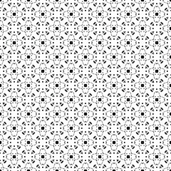 Black and white surface pattern texture. Bw ornamental graphic design. Mosaic ornaments. Pattern template. Vector illustration.