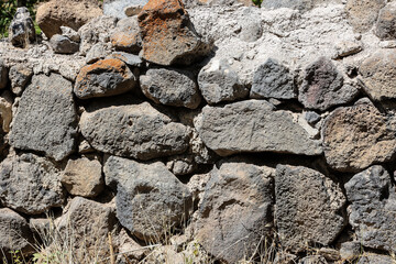 stone wall in a village in Armenia