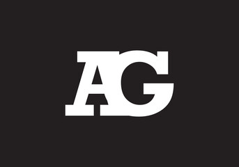 Fototapeta premium this is a creative latter AG iconic logo symbol 