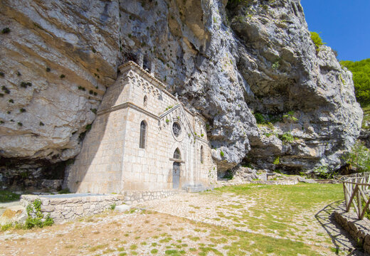 Cima del Redentore (Latina, Italy) - The panoramic peak with religious statue in the Aurunci mountains, over Formia city and Tirreno sea, beside Petrella summit and San Michele Arcangelo hermitage.