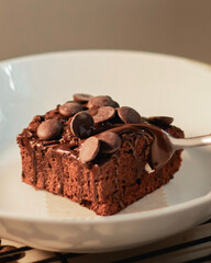 chocolate cake on a plate