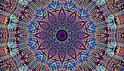Abstract fractal polka dot geometric background.