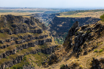 Naklejka premium The Kasasgh river canyon at Saghmosavank monastery, Armenia. 