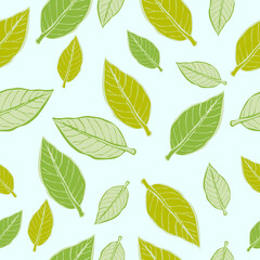 seamless pattern with leaves