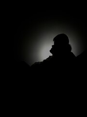 silhouette of person