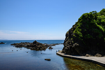 北海道の夏の海岸