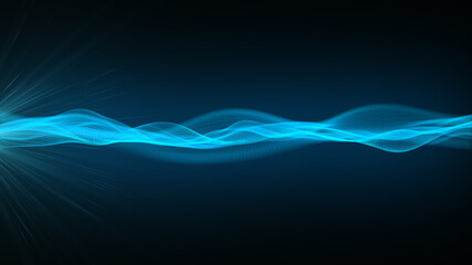 Abstract loopable blue and violet wavy motion background. Concept of futuristic animation.