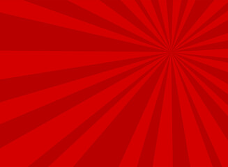 Sunlight horizontal background. red color burst background. Vector illustration.