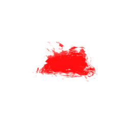 Red watercolor blot brush concept for draw